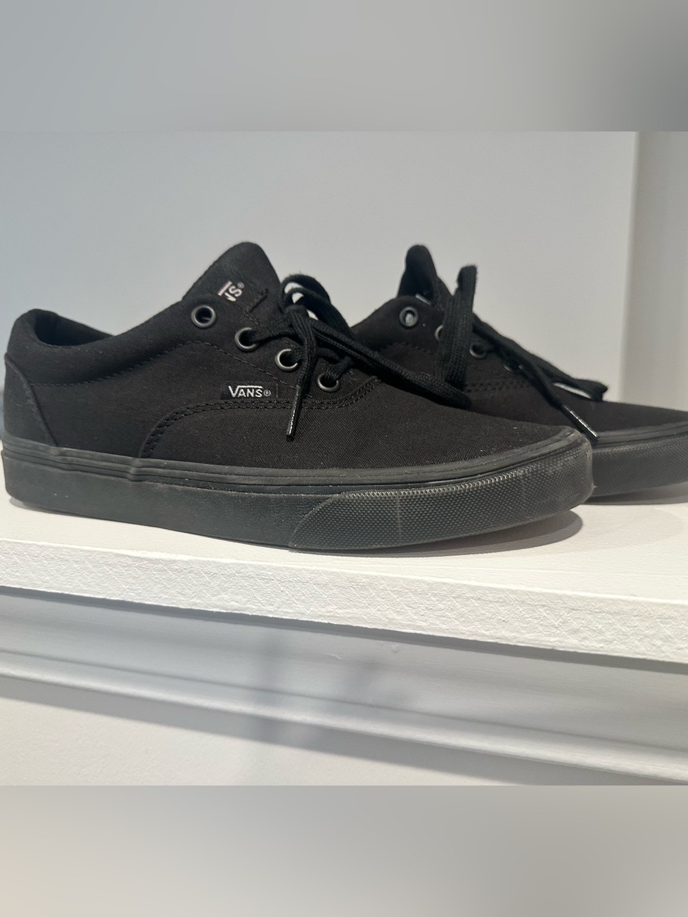 Vans Black Canvas Low-Profile Sneakers